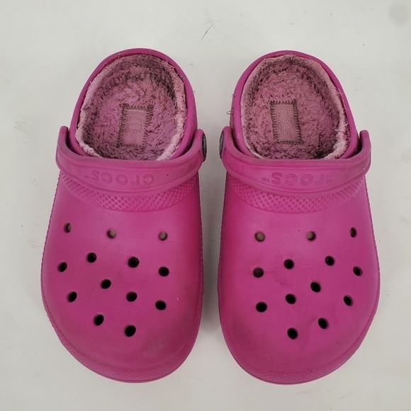 Crocs Classic Fleece Lined Clogs Size 4 Men 6 Women Shoes Rose Pink - Picture 4 of 8